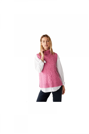 M&S Gilet tricoté en tricot torsadé mélangé recyclé