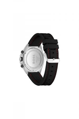 Hugo Boss Montre chronographe en silicone noir pour homme