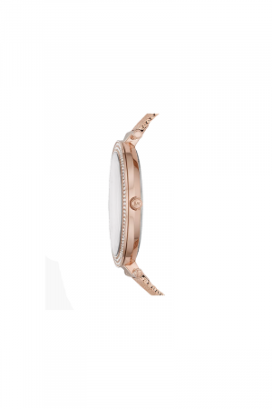 Michael Kors Cadran en nacre en or rose avec bracelet en maille