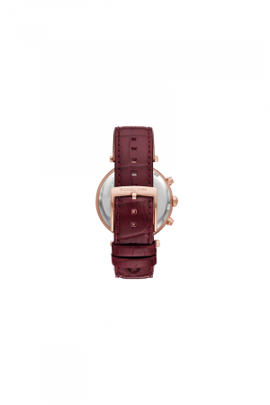 Michael Kors Parker chronographe en cuir rouge