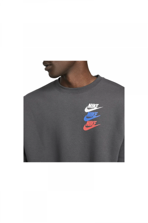 Nike – Sweat-shirt ras de cou à logo multicolore