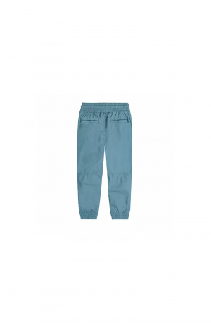 Pantalon bleu clair avec taille élastique et bande élastique autour des chevilles