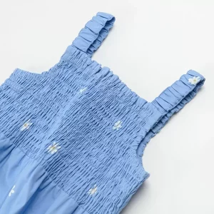 Cool Club Robe sans manches bleu clair imprimé marguerites