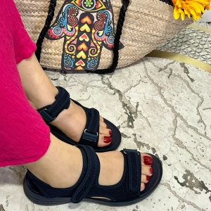 Sandale en tissus à semelle confort