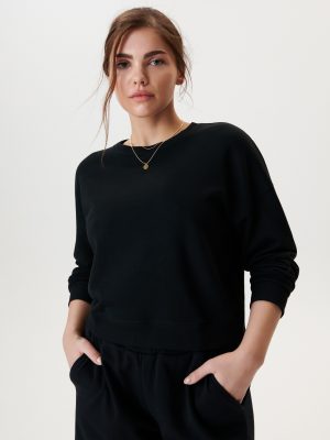 Sinsay Sweat-shirt oversize avec bordures côtelées