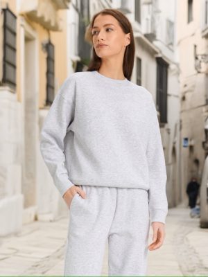 Sinsay Sweatshirt with ribbed edges